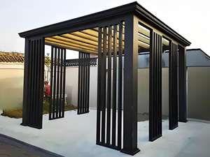 נירוסטה מסדרון מבנה פלדה גן חיצוני נוף מסדרון ביתן יצרן מקורי של אזור מגורים - Product Image 6