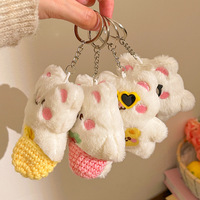 Accessoires promotionnels pour sacs cadeaux : Breloques porte-clés, mini porte-clés en peluche anime, jouets en peluche mignons, porte-clés lapin en peluche