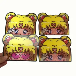 3d Anime Motion Stickers Sailor Moon PET Waterproof Anime Changing Flip Lenticular Sticker 3D Anime Stickers Lenticular Anime Stickers Motion