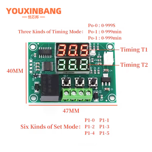 XH-W1219 dc12v כפולה הוביל תצוגה דיגיטלית התרמוסטט טמפרטורה בקר מתג שליטה ממסר ntc ntc מודול חיישן w1219 - Product Image 2
