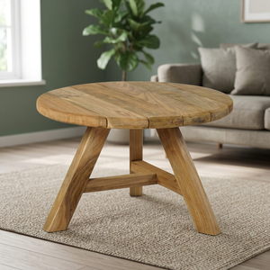 Table d'appoint extérieure en bois massif de haute qualité pour salon, mobilier de maison fabriqué au Vietnam, idéale comme table basse pour villas - Product Image 3