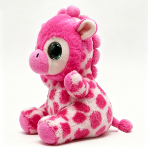 Customized <b>Pink</b> giraffe plush toy,Giraffe stuffed animal,Sitting giraffe plush - Product Image 1