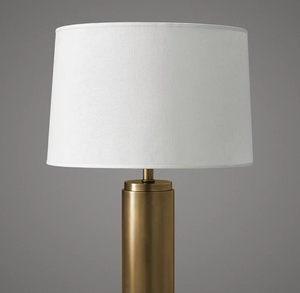 <span class=keywords><strong>Lampada</strong></span> da Tavolo Cilindrica Moderna con Paralume in Lino Bianco per Camera da Letto, Comodino, Arredamento Casa, Luce da Tavolo in Ottone Stile Americano Classico - Product Image 1
