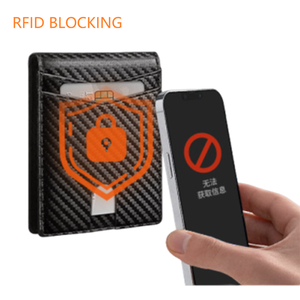 กระเป๋าสตางค์ผู้ชายสุดหรู ป้องกัน RFID สำหรับใส่บัตรเครดิต ดีไซน์มินิมอลบางเฉียบ พร้อมช่องใส่บัตรประชาชน - Product Image 4