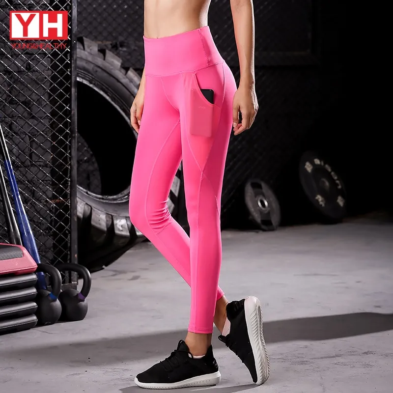 High Quality Polyester Spandex Women Sportswear Running Seamless Workout Yoga Scrunch Butt Leggings Pants