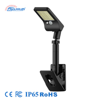 Support de montage solaire Solarup 3-en-1 avec capteur de mouvement, lampe de sécurité extérieure LED IP65 DC rechargeable, contrôle sans fil, jardin