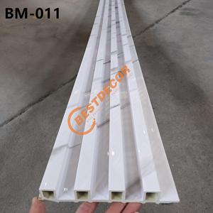 Hiện đại sinh thái <span class=keywords><strong>PVC</strong></span> & gỗ WPC Bảng điều chỉnh Ốp TV nền tường tấm bảng chống cháy Slatted WPC Bảng điều chỉnh slattedl - Product Image 1