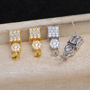 ตัวเรือนต่างหูเงินแท้ S925 ขนาด 8-10 มม. สำหรับทำพู่ห้อย DIY อุปกรณ์เสริมสำหรับเครื่องประดับมุก ผลิตภัณฑ์กึ่งสำเร็จรูป JG5959 - Product Image 5