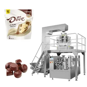 Mesin pembuat pengisi dan segel, mesin pengepakan tas coklat otomatis jalur produksi