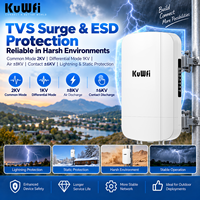 KuWFi 5.8GHz 900Mbps PTP Longue Portée CPE Wifi Backhaul Surveillance Cloud Serveur Pont Sans Fil 48V pour Solution de Chantier de Construction