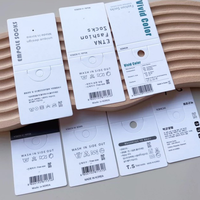 Étiquette en Papier Personnalisée avec Logo Imprimé pour Chaussettes, Étiquettes de Vêtements, Carte Suspendue Manuelle en Carton, Étiquette de Chaussette avec Logo