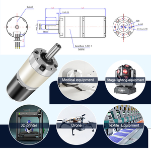 <span class=keywords><strong>Motor</strong></span> de Engranajes de CC sin Escobillas RB de 36 mm, 7 Vatios, 24 Voltios, <span class=keywords><strong>Motor</strong></span> Eléctrico sin Escobillas de 10 W, Reductor sin Escobillas de 24 V y 12 V - Product Image 3