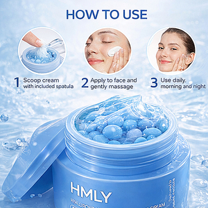 Crème Visage Hydratante Longue Durée 120H à l'Acide Hyaluronique Végétalien en Capsules, Soin Raffermissant à la Panthénol et Céramide, Protection Cutanée Complète, Marque Blanche - Product Image 5