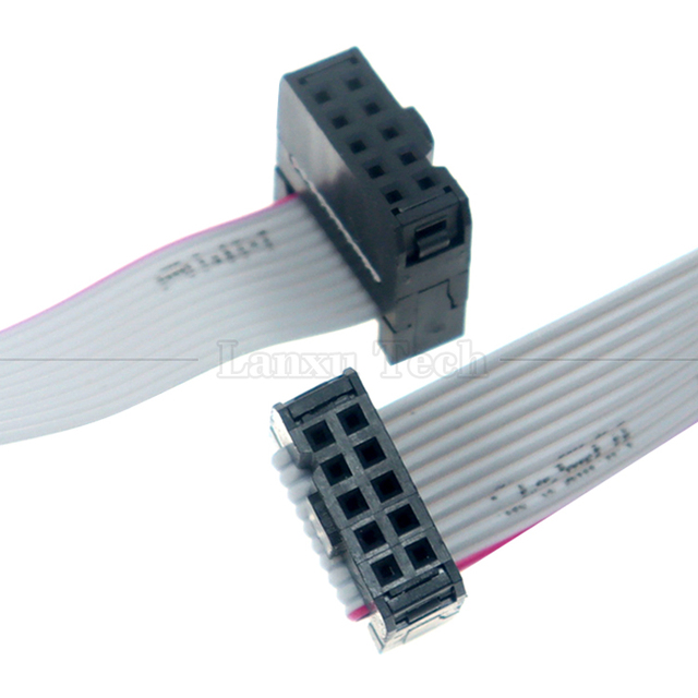 Female to Female 10-Pin 1.27mm Pitch IDC 2.54mm Ribbon Cable for Raspberry Pi GPIO Electronic Applications-Customizable Length