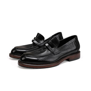 Zapatos Clásicos de Vestir Formales de Cuero Genuino para Hombre, Estilo Penny Loafer, Transpirables, Sin Cordones, para Primavera - Product Image 4