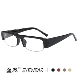Eyewear Rectangle Half <b>Frame</b> PC Lens Anti Reflective Unisex Glasses UV400 Protection - Product Image 4