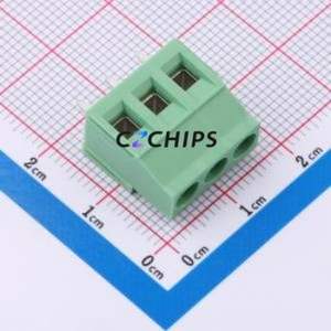 1890976 Screw Terminal Block Through hole Component (THT),P=5mm Connector ( Construction: 1x3P )( Pitch: 5mm )( Color: Green ) - Product Image 1
