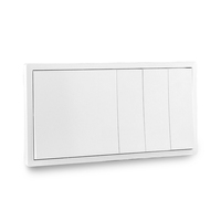 Interrupteur mural électrique moderne à gros bouton-poussoir, 3 gangs, 1 voie, 250 V, 10 A, en PC, certifié CE, unipolaire, norme européenne, vente en gros