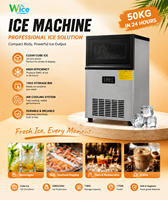 Machine à glaçons industrielle 50 kg, machine à glace en blocs, machine à fabriquer des glaçons en cubes