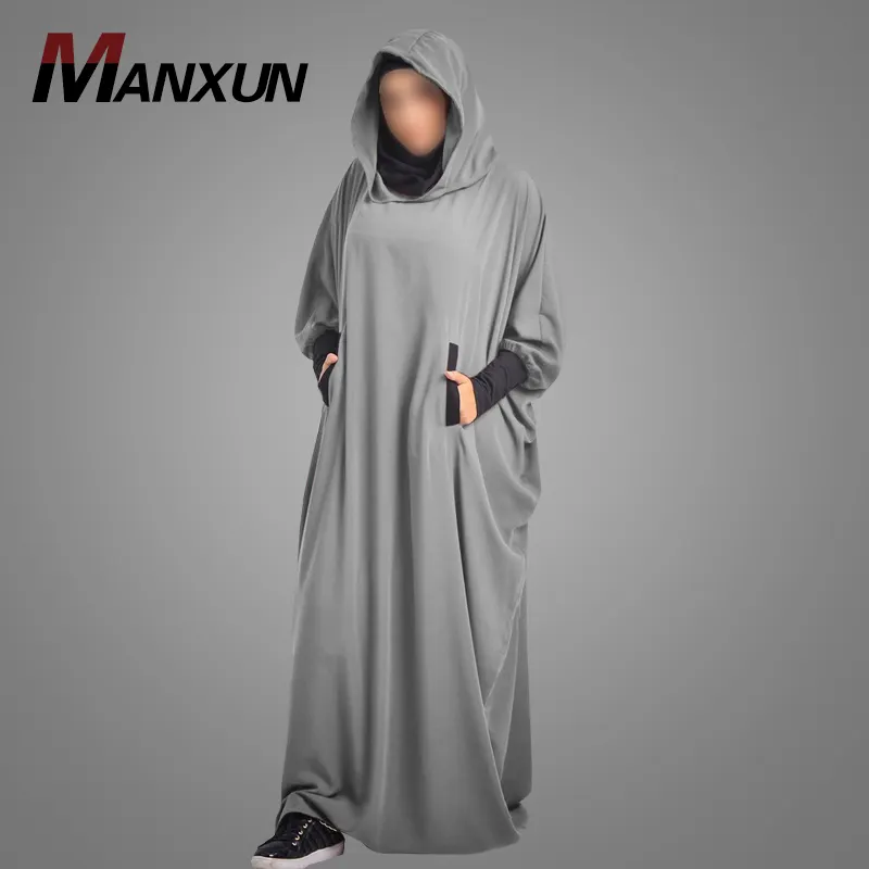 Classic Style Muslim Women Pray Clothes Young Integrated Hijab And Hood Abaya Dubai Jalabia Islamic Clothing Saudi India Dress