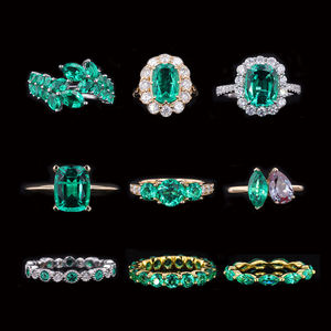 实验室生长的祖母绿切割哥伦比亚彩色1ct 1.5ct 2ct 2.5ct巨大库存热液法祖母绿宝石 - Product Image 5