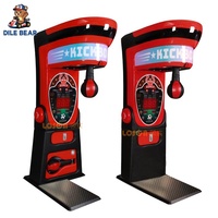 Machine de jeu de boxe commerciale à monnayeur avec mesure de force, tableau de scores numérique LED et console de test de force
