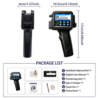 Printer Inkjet Mini Ekonomis H4 12.7mm Starter Kit untuk Bisnis Kecil DIY, Coder TIJ Portabel untuk Tanggal, Batch, dan Logo