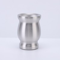 Ensemble de gourde à yerba maté de 8 oz, en acier inoxydable 304 à double paroi, avec paille bombilla et brosse de nettoyage