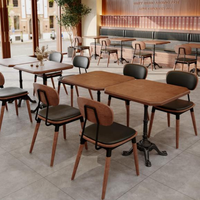 Professionnel OEM ODM Cabine d'hôtel en bois Café commercial Restaurant Meubles Table à manger Ensemble de chaises