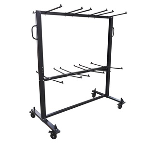 Ripiano sedia pieghevole 84 sedie riporre carrello sedia pieghevole con ruote copertura resistente alle intemperie e capacità 800 libbre Dolly - Product Image 1