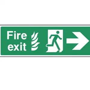 Glow in the dark Fire Exit Luminous Signs Fire Escapes Safety way Signs