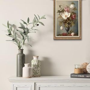 Ensemble de vases en céramique vintage style pastoral, glaçure craquelée, porcelaine bleue et blanche, pour arrangement floral, décoration intérieure, vente en gros - Product Image 5