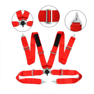 Nouveau style 3 pouces 4 points ceinture de sécurité en polyester <span class=keywords><strong>harnais</strong></span> de course de sécurité de voiture à dégagement rapide - Product Image 2