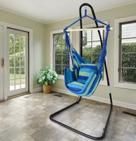 Chaise hamac réglable avec cadre en métal robuste, support pour chaise à bascule pour véranda