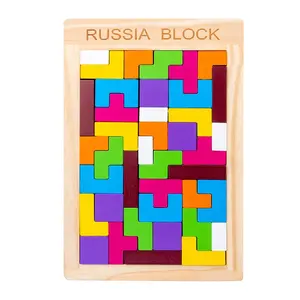 Kleurrijke Houten Puzzelblokken Jongens Meisjes Bouwen Stapelblok 3d Puzzel Educatief Speelgoed