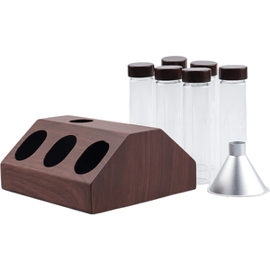 Conteneur de stockage de café à dose unique, flacons doseurs en verre pour grains de café avec couvercles, support de présentation métallique, accessoires pour café - Product Image 2