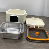 Nouvelle boîte à lunch pour bébé rechargeable en acier inoxydable 304 de 500 ml, avec batterie USB, affichage numérique LED, minuteur pour voiture, utilisation domestique et extérieure, 8
