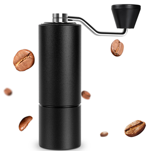 Moulin à café manuel portable en alliage d'aluminium CNC avec 60 niveaux de réglage externe, broyeur en acier inoxydable, idéal pour l'hôtel et la maison, pour expresso - Product Image 1