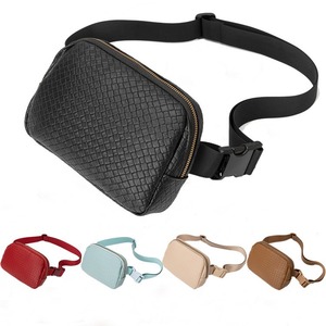 Nueva Riñonera Personalizada 2026, Bolsos Cruzados para Mujer, Cinturón de Cuero PU Trenzado, Bolso de Pecho - Product Image 1