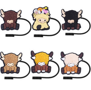 Vente en gros populaire Topper de paille <span class=keywords><strong>Yek</strong></span> 10mm en PVC avec logo personnalisé Topper de paille en silicone Accessoires de fête à boire Cadeaux - Product Image 2