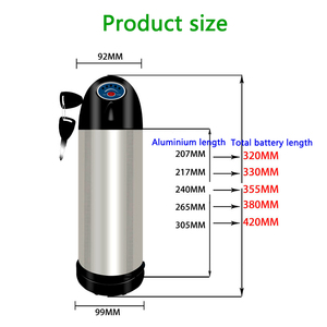 <span class=keywords><strong>Batterie</strong></span> de vélo électrique <span class=keywords><strong>48V</strong></span>, style <span class=keywords><strong>bouteille</strong></span> d'eau, 13Ah, 15Ah, 17Ah, pour vélo électrique 36V - Product Image 4