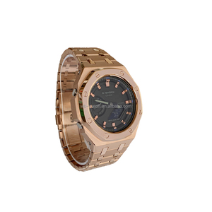 Prix de gros OEM Sandblast Brillant en acier inoxydable 316L Mod Kit Montre Boîtier et bracelet en métal pour Oak <span class=keywords><strong>G</strong></span> Shocking Ga2100 Part - Product Image 3