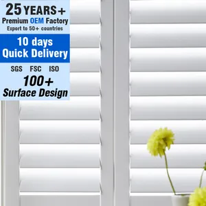 Heze Shutter Plantation Wood Shutter Soild Plantation Blinds