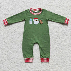 Boutique Winter Kids Clothes <strong>Christmas</strong> Wear Milk Cookie Santa Applique Sibling Matching Set Baby Toddler <strong>Girl</strong> Boy <strong>Outfits</strong> - Product Image 5