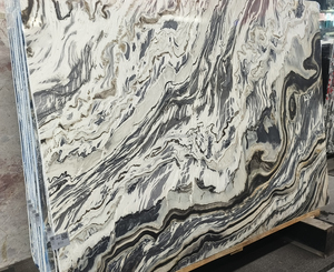 Losas de mármol de cuarcita de corriente de plata natural, encimeras de cocina modernas, mesas de tocador, baldosas de suelo de pared, mármol <span class=keywords><strong>Cipollino</strong></span> <span class=keywords><strong>Nero</strong></span> - Product Image 6