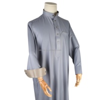 Mode Alharamain Gamis Kaftan Qatari Jubah Abaya Jalabya Thobe Ramadan Eid Vêtements musulmans traditionnels pour homme