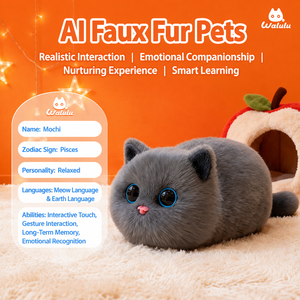 Peluche électronique AI pour enfants et bébés, chat émotionnel; Cactus EN71, jouet parlant robot unisexe, cadeau - Product Image 1