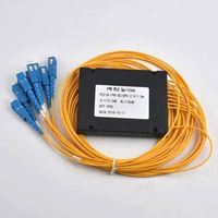 Répartiteur optique PLC 1x8 à mode de guidage d'ondes planes en gros avec connecteurs SC APC pour boîtier de distribution FTTH et réseau de télécommunications