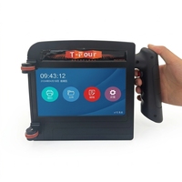 Impresora de inyección de tinta portátil de 4 cabezales Handjet de 100 cm al por mayor, máquina de codificación por lotes con pantalla táctil de 7 pulgadas para letreros de madera y cartón