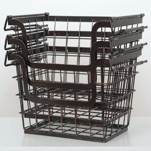 Cesta <span class=keywords><strong>de</strong></span> almacenamiento apilable <span class=keywords><strong>de</strong></span> <span class=keywords><strong>tela</strong></span>/fruta <span class=keywords><strong>de</strong></span> alambre <span class=keywords><strong>de</strong></span> hierro duradero <span class=keywords><strong>de</strong></span> alta capacidad al por mayor - Product Image 3